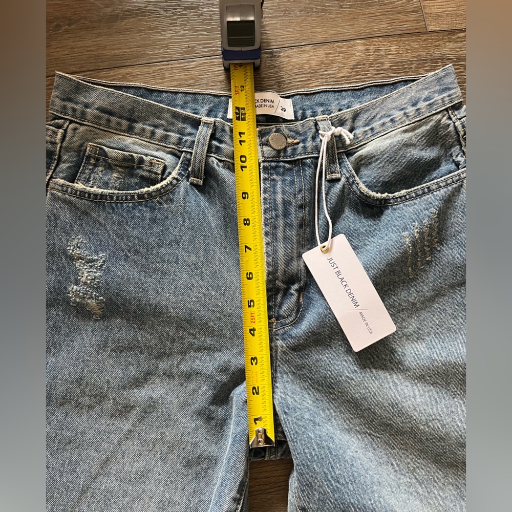 NWT Just Black Denim Straight Relaxed fit medium wash distressed high rise - Picture 10 of 11